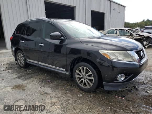 2014 Nissan Pathfinder S with VIN 5N1AR2MN7EC635276, listed as a Copart auction lot 85777095 with 172,191 mi miles and Salvage title. Bid and sale history available at DreamBid. Image 4.