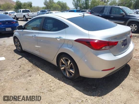 2016 Hyundai Elantra SE with VIN 5NPDH4AE3GH742790, listed as a IAAI auction lot 42596066 with 116,845 mi miles and . Bid and sale history available at DreamBid. Image 3.