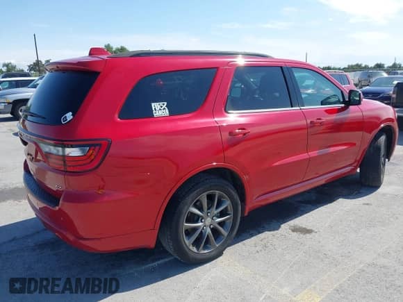 2018 Dodge Durango GT with VIN 1C4RDHDG3JC132980, listed as a IAAI auction lot 42219087 with 97,494 mi miles and . Bid and sale history available at DreamBid. Image 4.