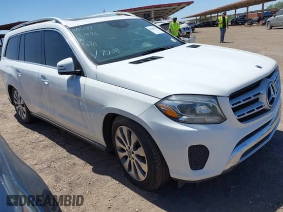2018 Mercedes-Benz GLS 450 with VIN 4JGDF6EE0JB077038, listed as a IAAI auction lot 42268558 with 226,775 mi miles and . Bid and sale history available at DreamBid. Image 1.