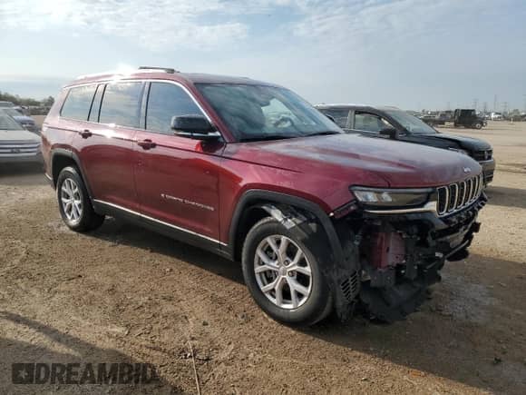 2022 Jeep Grand Cherokee Limited with VIN 1C4RJKBG8N8571996, listed as a Copart auction lot 71777095 with 50,723 mi miles and Salvage title. Bid and sale history available at DreamBid. Image 4.