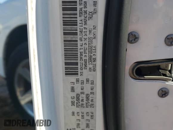 2016 Ram 1500 Express with VIN 1C6RR6FG5GS275325, listed as a Copart auction lot 87251125 with 123,238 mi miles and Salvage title. Bid and sale history available at DreamBid. Image 12.