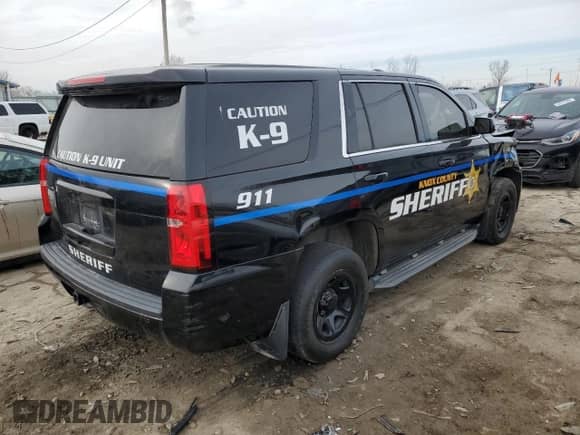 2015 Chevrolet Tahoe Commercial with VIN 1GNSK2EC4FR650124, listed as a Copart auction lot 44810695 with 235,301 mi miles and Salvage title. Bid and sale history available at DreamBid. Image 3.