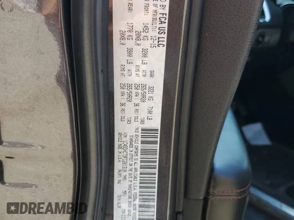 2015 Dodge Durango R/T with VIN 1C4SDHCT9FC201310, listed as a Copart auction lot 67858265 with 96,455 mi miles and Salvage title. Bid and sale history available at DreamBid. Image 13.