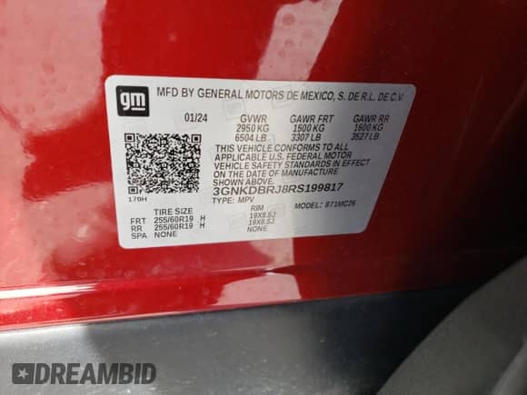 2024 Chevrolet Blazer EV eAWD LT z VIN 3GNKDBRJ8RS199817, wystawiony jako Copart lot #46265355 z przebiegiem 34 917 mil mil oraz Szkoda całkowita • Salvage title. Historia ofert i sprzedaży dostępna na DreamBid. Obrazek 15.