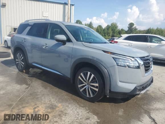 2022 Nissan Pathfinder Platinum with VIN 5N1DR3DKXNC263439, listed as a Copart auction lot 81191325 with 57,305 mi miles and Salvage title. Bid and sale history available at DreamBid. Image 4.