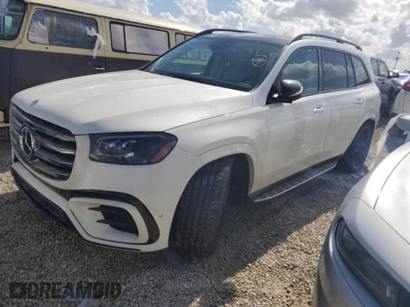 2024 Mercedes-Benz GLS 580 z VIN 4JGFF8FE2RB137755, wystawiony jako Copart lot #75875214 z przebiegiem Nie podano mil oraz Nie do naprawy • Non repairable. Historia ofert i sprzedaży dostępna na DreamBid. Obrazek 1.