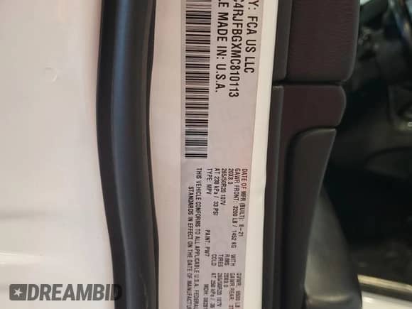 2021 Jeep Grand Cherokee 80th Anniversary with VIN 1C4RJFBGXMC810113, listed as a Copart auction lot 70051315 with 112,187 mi miles and Salvage title. Bid and sale history available at DreamBid. Image 13.