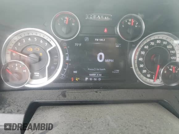 2017 Ram 1500 Sport with VIN 1C6RR7MT0HS673825, listed as a Copart auction lot 56721855 with 104,591 mi miles and Salvage title. Bid and sale history available at DreamBid. Image 9.