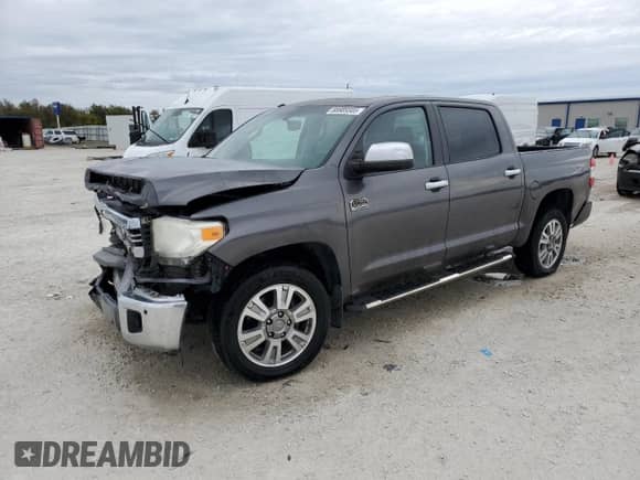 2016 Toyota Tundra Platinum with VIN 5TFGW5F1XGX202792, listed as a Copart auction lot 88989585 with 59,422 mi miles and Salvage title. Bid and sale history available at DreamBid. Image 1.