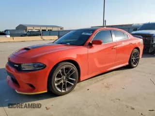 2022 Dodge Charger R/T with VIN 2C3CDXCT2NH204841, listed as a Copart auction lot 69597555 with 46,366 mi miles and Salvage title. Bid and sale history available at DreamBid. Image 1.