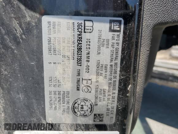 2011 Chevrolet Silverado 1500 LS z VIN 3GCPKREA2BG373537, wystawiony jako Copart lot #60928985 z przebiegiem 209 213 mil mil oraz Szkoda całkowita • Salvage title. Historia ofert i sprzedaży dostępna na DreamBid. Obrazek 12.