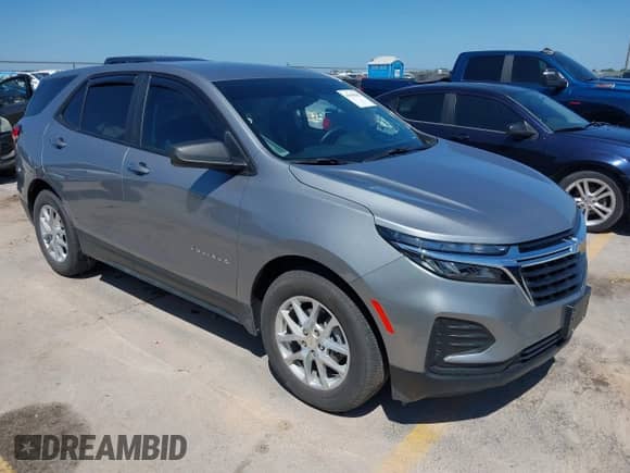 2023 Chevrolet Equinox LS with VIN 3GNAXHEG2PL242538, listed as a IAAI auction lot 43098682 with 22,600 mi miles and . Bid and sale history available at DreamBid. Image 1.