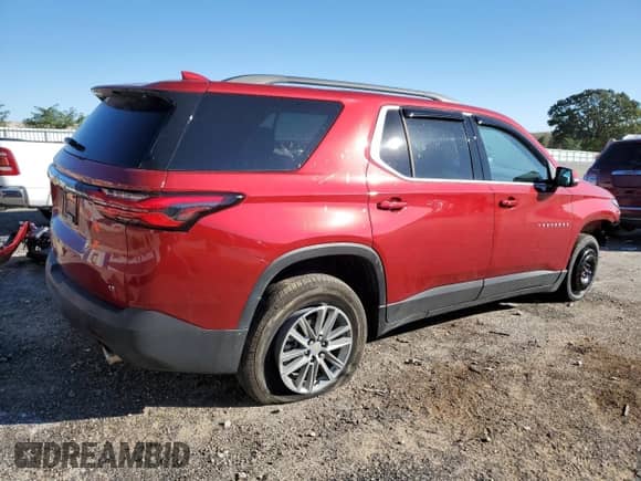2023 Chevrolet Traverse LT Cloth with VIN 1GNEVGKW5PJ332237, listed as a Copart auction lot 82366415 with 21,614 mi miles and Salvage title. Bid and sale history available at DreamBid. Image 3.