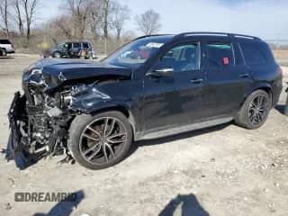 2021 Mercedes-Benz GLS 580 with VIN 4JGFF8GE8MA466215, listed as a Copart auction lot 49048785 with Not provided miles and Salvage title. Bid and sale history available at DreamBid. Image 1.