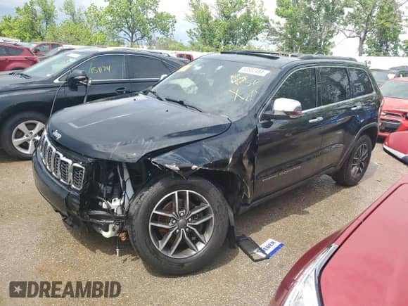 2019 Jeep Grand Cherokee Limited with VIN 1C4RJFBG8KC532292, listed as a Copart auction lot 53682484 with 51,221 mi miles and Salvage title. Bid and sale history available at DreamBid. Image 1.