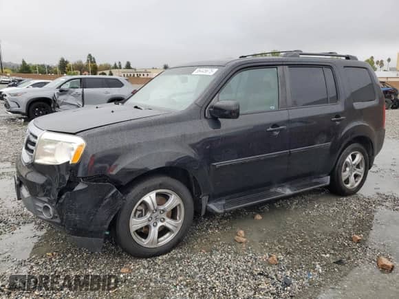 2014 Honda Pilot EX-L with VIN 5FNYF3H59EB011476, listed as a Copart auction lot 86445675 with 112,022 mi miles and Salvage title. Bid and sale history available at DreamBid. Image 1.