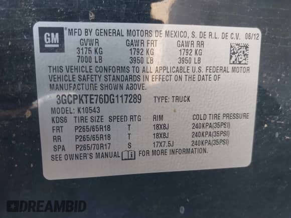 2013 Chevrolet Silverado 1500 LTZ with VIN 3GCPKTE76DG117289, listed as a IAAI auction lot 43080431 with 264,514 mi miles and . Bid and sale history available at DreamBid. Image 9.