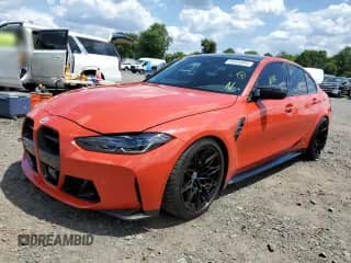 2022 BMW M3 Competition z VIN WBS33AY07NFN05898, wystawiony jako Copart lot #65404045 z przebiegiem Nie podano mil oraz Szkoda całkowita • Salvage title. Historia ofert i sprzedaży dostępna na DreamBid. Obrazek 1.
