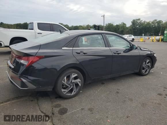 2025 Hyundai Elantra Limited with VIN KMHLN4DJ0SU121210, listed as a Copart auction lot 82094155 with 24,875 mi miles and Clean title. Bid and sale history available at DreamBid. Image 3.