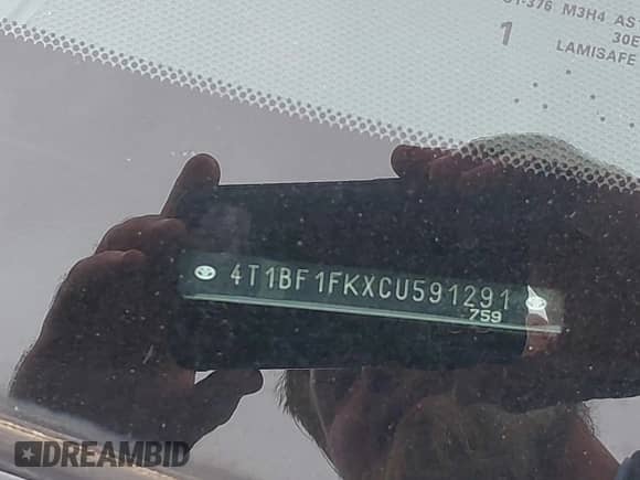 2012 Toyota Camry SE с VIN 4T1BF1FKXCU591291, выставлен на аукционе IAAI как лот 43532268 с пробегом 281 975 миль миль и . История ставок и продаж доступна на DreamBid. Изображение 12.