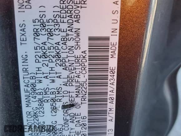 2012 Toyota Tacoma с VIN 5TFTX4CN3CX012016, выставлен на аукционе Copart как лот 90054215 с пробегом 129 993 миль миль и Списание • Salvage title. История ставок и продаж доступна на DreamBid. Изображение 12.