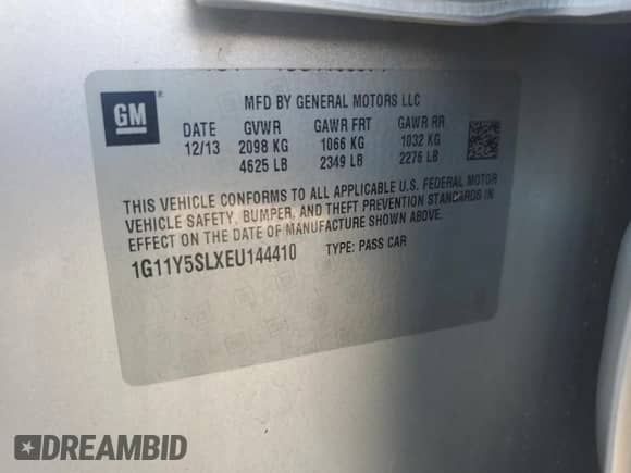 2014 Chevrolet Impala LS z VIN 1G11Y5SLXEU144410, wystawiony jako Copart lot #87240715 z przebiegiem 131 563 mil mil oraz Szkoda całkowita • Salvage title. Historia ofert i sprzedaży dostępna na DreamBid. Obrazek 12.