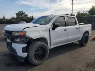 2021 Chevrolet Silverado 1500 Work Truck with VIN 1GCPWAEFXMZ372589, listed as a Copart auction lot 81891345 with 58,306 mi miles and Salvage title. Bid and sale history available at DreamBid. Image 1.