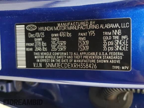 2024 Hyundai Tucson Limited с VIN 5NMJECDEXRH358426, выставлен на аукционе Copart как лот 70314265 с пробегом 28 721 миль миль и Чистый • Clean title. История ставок и продаж доступна на DreamBid. Изображение 13.