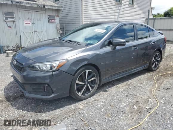 2020 Subaru Impreza Special Sports with VIN 4S3GKAM6XL3601755, listed as a Copart auction lot 64991335 with 76,996 mi miles and Clean title. Bid and sale history available at DreamBid. Image 1.