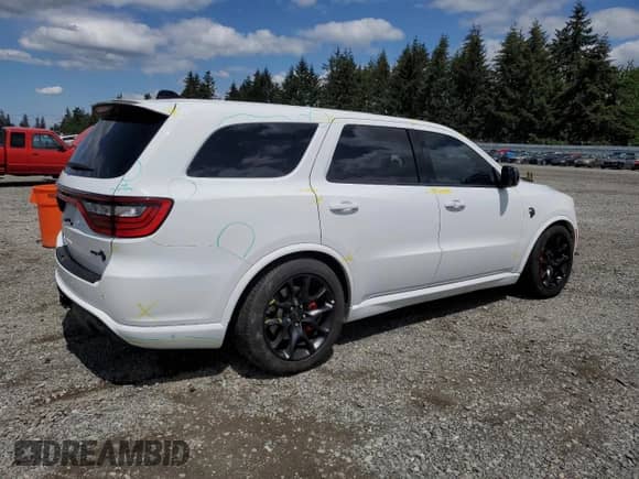 2024 Dodge Durango SRT Hellcat Premium with VIN 1C4SDJH98RC228524, listed as a Copart auction lot 57474325 with 5,528 mi miles and Salvage title. Bid and sale history available at DreamBid. Image 3.