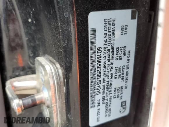 2011 Chevrolet Caprice с VIN 6G1MK5E25BL551010, выставлен на аукционе Copart как лот 81645304 с пробегом 139 760 миль миль и Чистый • Clean title. История ставок и продаж доступна на DreamBid. Изображение 13.