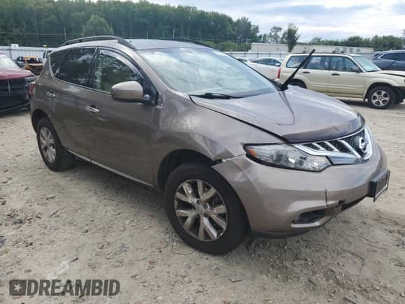 2014 Nissan Murano SV with VIN JN8AZ1MU2EW403516, listed as a Copart auction lot 80005205 with 112,444 mi miles and Salvage title. Bid and sale history available at DreamBid. Image 4.