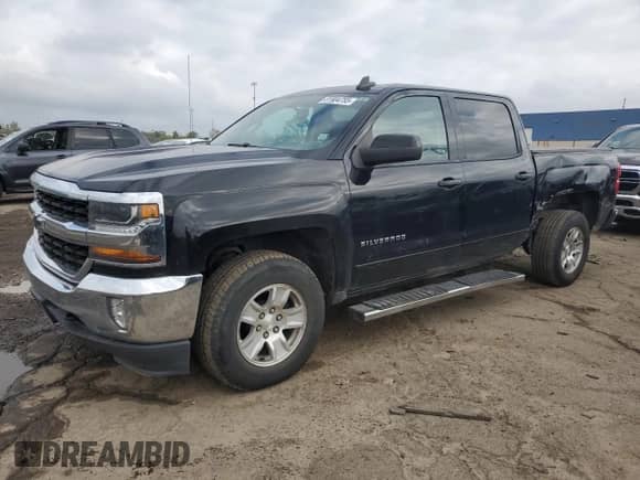 2017 Chevrolet Silverado 1500 LT with VIN 3GCUKREC1HG187498, listed as a Copart auction lot 81804755 with 143,643 mi miles and Salvage title. Bid and sale history available at DreamBid. Image 1.