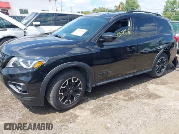 2019 Nissan Pathfinder SL with VIN 5N1DR2MM1KC636987, listed as a IAAI auction lot 43019180 with 70,649 mi miles and . Bid and sale history available at DreamBid. Image 2.