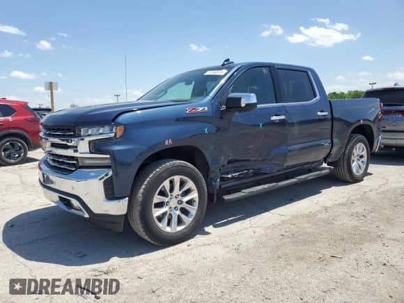 2021 Chevrolet Silverado 1500 LTZ с VIN 1GCUYGEL0MZ303108, выставлен на аукционе Copart как лот 57248315 с пробегом 48 333 миль миль и Списание • Salvage title. История ставок и продаж доступна на DreamBid. Изображение 1.