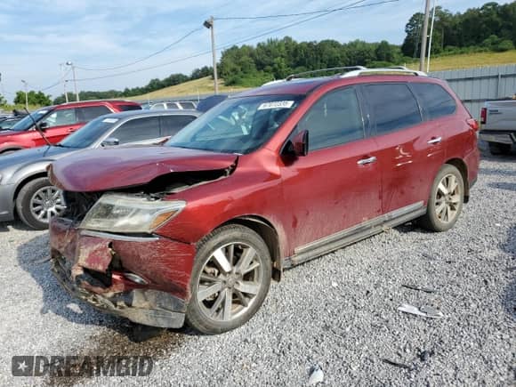 2014 Nissan Pathfinder Platinum with VIN 5N1AR2MM6EC728507, listed as a Copart auction lot 67072335 with 172,764 mi miles and Salvage title. Bid and sale history available at DreamBid. Image 1.