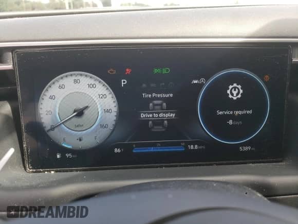 2024 Hyundai Tucson SEL with VIN 5NMJF3DEXRH389317, listed as a Copart auction lot 81228625 with 5,389 mi miles and Salvage title. Bid and sale history available at DreamBid. Image 9.