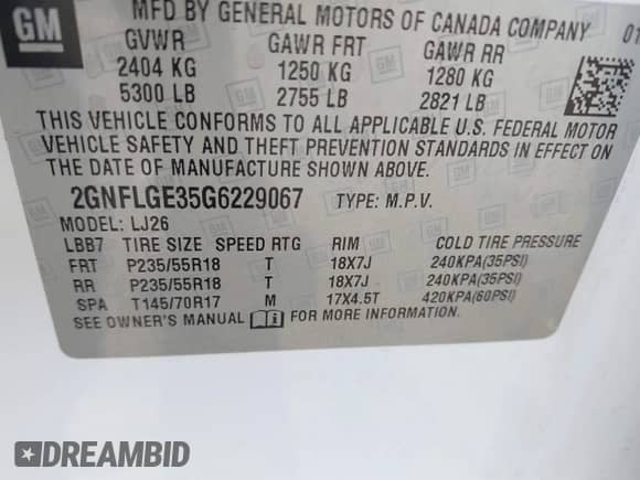 2016 Chevrolet Equinox LTZ z VIN 2GNFLGE35G6229067, wystawiony jako IAAI lot #42929237 z przebiegiem 56 332 mil mil oraz . Historia ofert i sprzedaży dostępna na DreamBid. Obrazek 9.