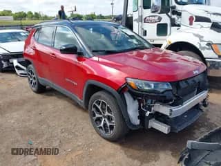 2025 Jeep Compass Limited z VIN 3C4NJDCN9ST552927, wystawiony jako IAAI lot #43090637 z przebiegiem 10 724 mil mil oraz . Historia ofert i sprzedaży dostępna na DreamBid. Obrazek 1.
