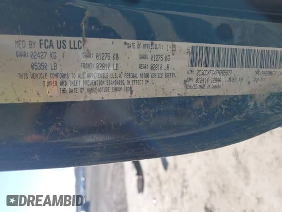 2015 Dodge Charger SE with VIN 2C3CDXFG4FH765977, listed as a IAAI auction lot 40998216 with Not provided miles and . Bid and sale history available at DreamBid. Image 9.