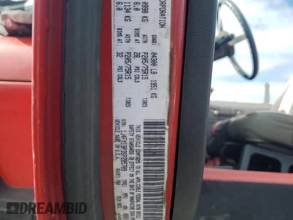 1995 Jeep Wrangler S with VIN 1J4FY19P3SP285709, listed as a Copart auction lot 69659545 with 200,636 mi miles and Salvage title. Bid and sale history available at DreamBid. Image 12.