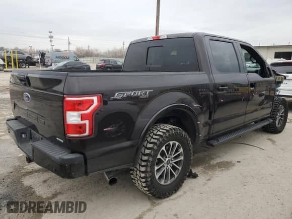 2020 Ford F-150 XL with VIN 1FTEW1EPXLFB81285, listed as a Copart auction lot 41958135 with 60,809 mi miles and Salvage title. Bid and sale history available at DreamBid. Image 3.