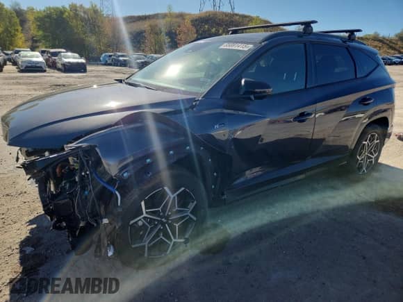 2024 Hyundai Tucson N Line with VIN KM8JFCD11RU148019, listed as a Copart auction lot 85891415 with 29,528 mi miles and Clean title. Bid and sale history available at DreamBid. Image 1.