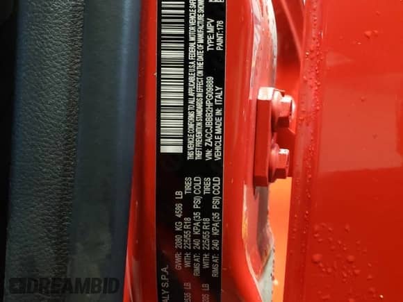 2017 Jeep Renegade Altitude с VIN ZACCJBBB2HPG09889, выставлен на аукционе Copart как лот 37363774 с пробегом 99 349 миль миль и Списание • Salvage title. История ставок и продаж доступна на DreamBid. Изображение 12.
