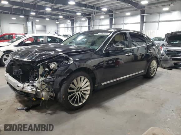 2016 Hyundai Equus Ultimate с VIN KMHGH4JHXGU102729, выставлен на аукционе Copart как лот 77043834 с пробегом 64 191 миль миль и Списание • Salvage title. История ставок и продаж доступна на DreamBid. Изображение 1.