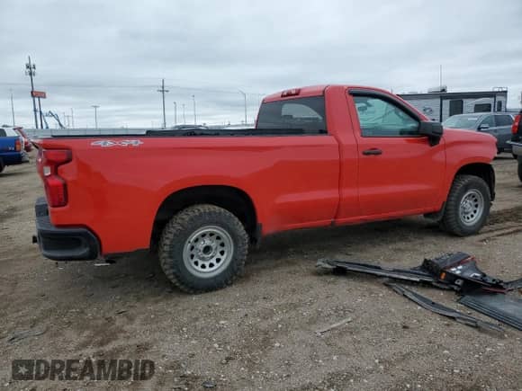 2020 Chevrolet Silverado 1500 Work Truck with VIN 3GCNYAEH6LG278582, listed as a Copart auction lot 56710545 with 99,180 mi miles and Salvage title. Bid and sale history available at DreamBid. Image 3.
