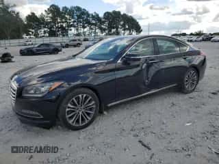 2016 Hyundai Genesis 3.8L with VIN KMHGN4JE6GU132566, listed as a Copart auction lot 74428234 with 70,891 mi miles and Salvage title. Bid and sale history available at DreamBid. Image 1.