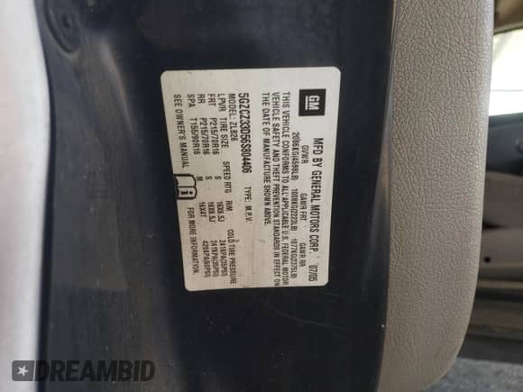 2006 Saturn VUE z VIN 5GZCZ33D56S804406, wystawiony jako Copart lot #56927065 z przebiegiem 241 852 mil mil oraz Szkoda całkowita • Salvage title. Historia ofert i sprzedaży dostępna na DreamBid. Obrazek 14.