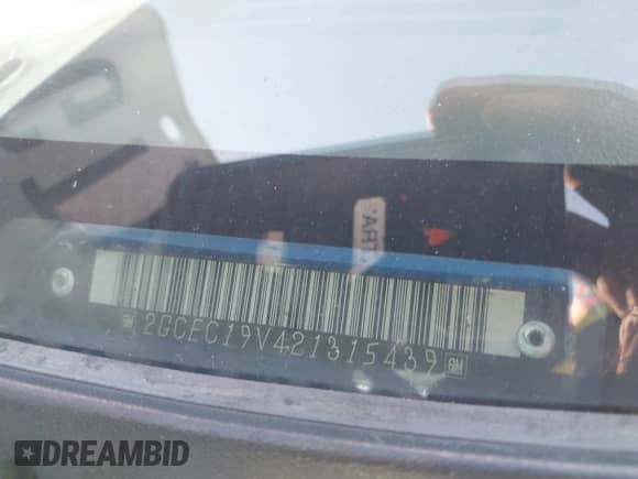 2002 Chevrolet Silverado 1500 LS with VIN 2GCEC19V421315439, listed as a IAAI auction lot 43419752 with 279,044 mi miles and . Bid and sale history available at DreamBid. Image 9.